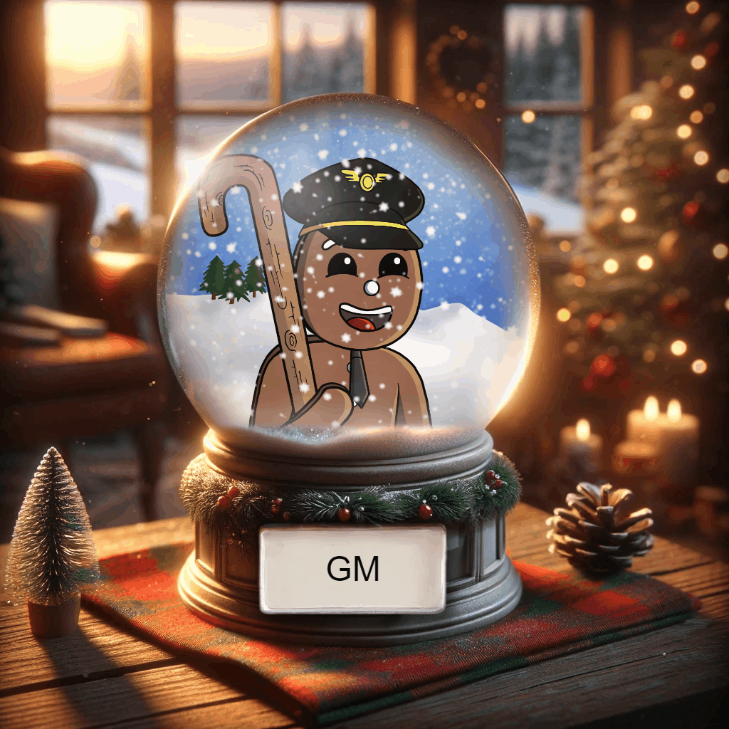 Gingerbread Snow Globe GIF